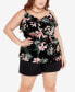 ფოტო #1 პროდუქტის Plus Size Nicole Print Cami