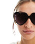 Фото #2 товара New Look heart sunglasses in jet black