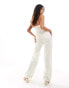 ASOS DESIGN Petite strapless denim jumpsuit in off white 44 - фото #3