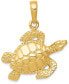 ფოტო #1 პროდუქტის Sea Turtle Charm Pendant in 14k Yellow Gold