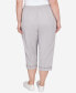 Фото #2 товара Plus Size Charleston Twill Capri Pants with Lace Inset Bottom