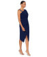 Фото #2 товара Plus Size High-Low Off-The-Shoulder Midi Dress