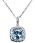 Фото #1 товара Macy's blue Topaz 18" Pendant Necklace (8-1/2 ct. t.w.) in Sterling Silver