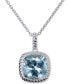 ფოტო #1 პროდუქტის Blue Topaz 18" Pendant Necklace (8-1/2 ct. t.w.) in Sterling Silver