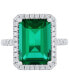 ფოტო #3 პროდუქტის Lab Grown Emerald (6-1/2 ct. t.w.) & Lab Grown Diamond (1/2 ct. t.w.) Ring in 14k White Gold