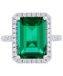 Фото #3 товара Lab Grown Emerald (6-1/2 ct. t.w.) & Lab Grown Diamond (1/2 ct. t.w.) Ring in 14k White Gold