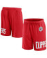 Men's Red LA Clippers Free Throw Mesh Shorts