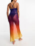 Фото #2 товара Miss Selfridge beach ombre mesh maxi dress