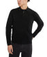 Фото #1 товара Men's Slim-Fit Zip-Placket Long Sleeve Polo Sweater