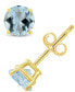 ფოტო #1 პროდუქტის Aquamarine (3/4 ct. t.w.) Stud Earrings in 14K White or Yellow Gold