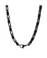 ფოტო #3 პროდუქტის Men's black IP Plated Stainless Steel 24" Rounded Bicycle Link Chain Necklaces