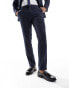 Gianni Feraud checked slim suit trouser in navy