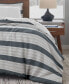 Фото #3 товара French Linen Cotton Wide Stripe 3-pc Duvet Set