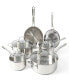 Фото #1 товара Castelle Stainless Steel 10 Piece Cookware Set