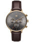 ფოტო #1 პროდუქტის Men's Legacy Quartz Leather Brown Watch 42mm