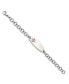 ფოტო #2 პროდუქტის Stainless Steel Red Enamel Medical ID 7.5" Open Link Bracelet