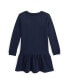 Toddler And Little Girls Polo Bear Fleece Dress