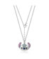 Фото #2 товара Lilo and Stitch Fashion Stitch Pave Pendant Necklace, 16+3" Silver Chain