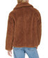 ფოტო #5 პროდუქტის Women's Notched-Collar Single-Breasted Teddy Coat