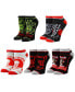 ფოტო #3 პროდუქტის Men's Warner Brothers Horror Icons 13-Pack Crew & Ankle Socks