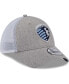 Men's Heather Gray, White Sporting Kansas City 39THIRTY Trucker Flex Hat