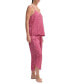 Women's 2-Pc. Printed Cropped Pajamas Set