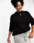 Фото #1 товара Pieces Curve knitted jumper in black