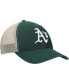 ფოტო #4 პროდუქტის Men's Green, Natural Oakland Athletics Flagship Washed MVP Trucker Snapback Hat