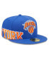 Фото #2 товара Men's Blue New York Knicks Side Split 59FIFTY Fitted Hat