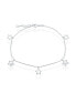 ფოტო #1 პროდუქტის Sterling Silver Dangling Starfish Cut-Out Anklet