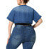 Фото #2 товара Agnes Orinda Plus Size Denim Cardigan for Women Casual Crop Jackets Short Sleeve