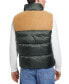 Men's Fabric Block Puffer Vest