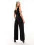 Closet London tailored pinafore jumpsuit with pockets in black DE 34 - фото #7