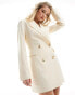 Фото #2 товара Edited clean blazer dress in cream