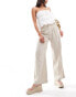 Фото #1 товара Hollister linen blend wide leg trouser in beige