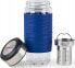 Emsa Emsa Tea Mug thermal tea mug 0.4 liters (blue/transparent, glass, screw cap)