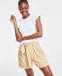 Women's Flutter-Sleeve Ribbed Top, Created for Macy's