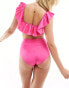 & Other Stories frill detail bikini top in pink