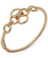 ფოტო #1 პროდუქტის Gold-Tone Pavé Round Link Bangle Bracelet