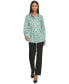 Фото #5 товара Women's Printed Roll-Cuff Button-Front Shirt