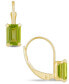 Gemstone Leverback Earrings in 10K Yellow Gold