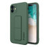 Silikonowe etui z podstawką iPhone 12 Kickstand Case ciemno-zielone
