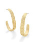 Фото #3 товара Gold Layered Petal Hoop Earrings