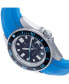 Men Interceptor Rubber Watch - Light Blue, 43mm