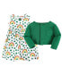 ფოტო #3 პროდუქტის Toddler Girls Hudson Cotton Dress and Cardigan Set, St Patricks Rainbow