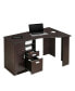 Classic Office Desk With Storage, Espresso