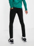 Topman stretch skinny jeans in stay black