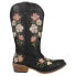 Фото #1 товара Roper Riley Floral Snip Toe Cowboy Womens Black Casual Boots 09-021-1566-3253