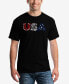 ფოტო #1 პროდუქტის USA Fireworks - Men's Word Art T-Shirt