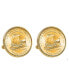 ფოტო #1 პროდუქტის Gold-Layered 2004 Keelboat Nickel Bezel Coin Cuff Links
